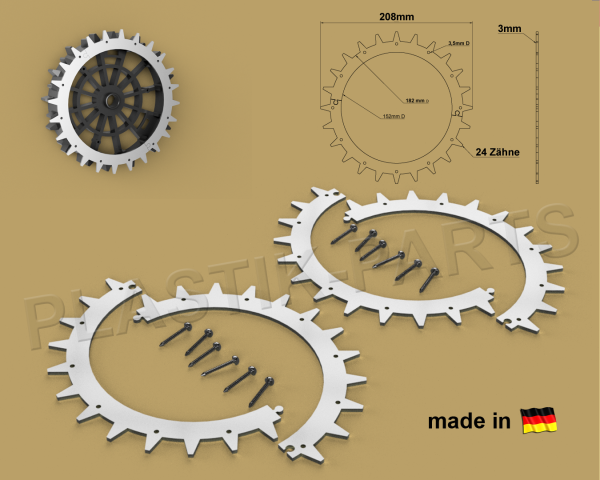 Spikes Offroad Profil WORX Landroid S M Modelle Mähroboter Worx Plus S / M